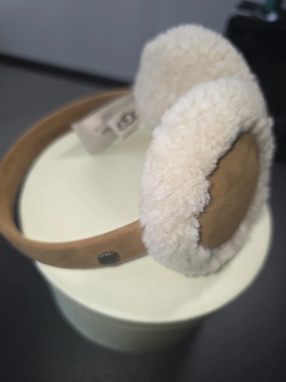 UGG Kids Shearling Earmuffs in Chestnut and Cream